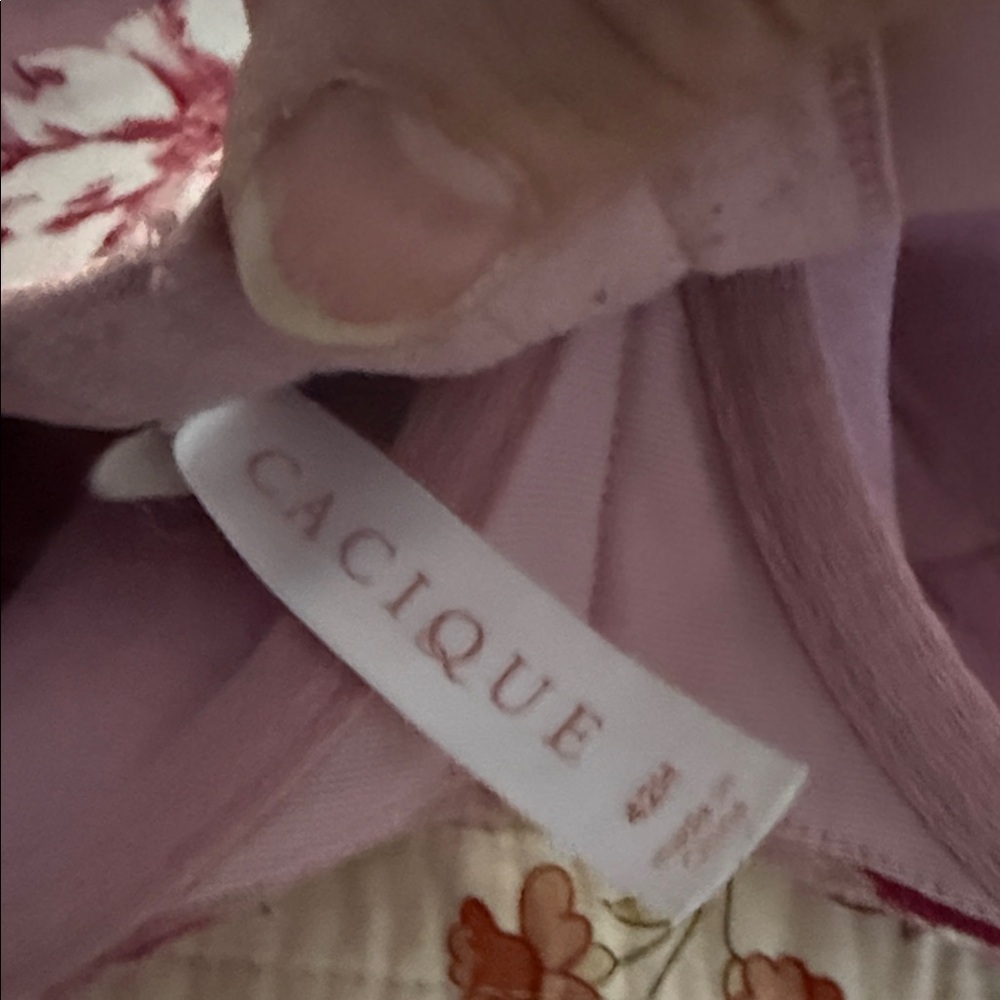Cacique - Floral Full-Coverage Women's Bra in Rose Pink 42H - Picture 3 of 4